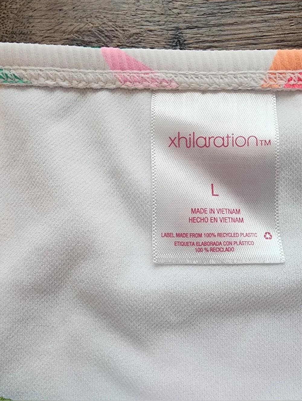 TARGET Xhilaration Pink, Green & Orange Floral Bikini Bottoms Size Large